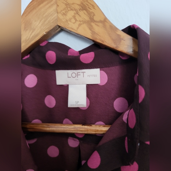 Loft Polka Dot Button Down - Picture 2 of 4